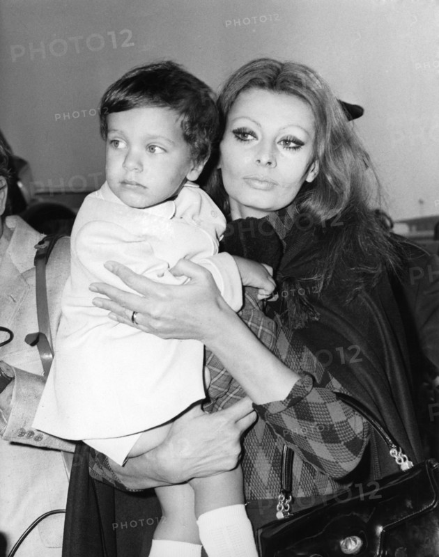 Sophia LOREN and son Carlo Jr. 1970