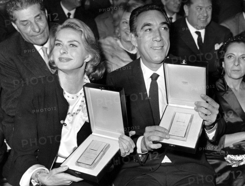 Ingrid BERGMAN and Anthony QUINN with distinction in 1963