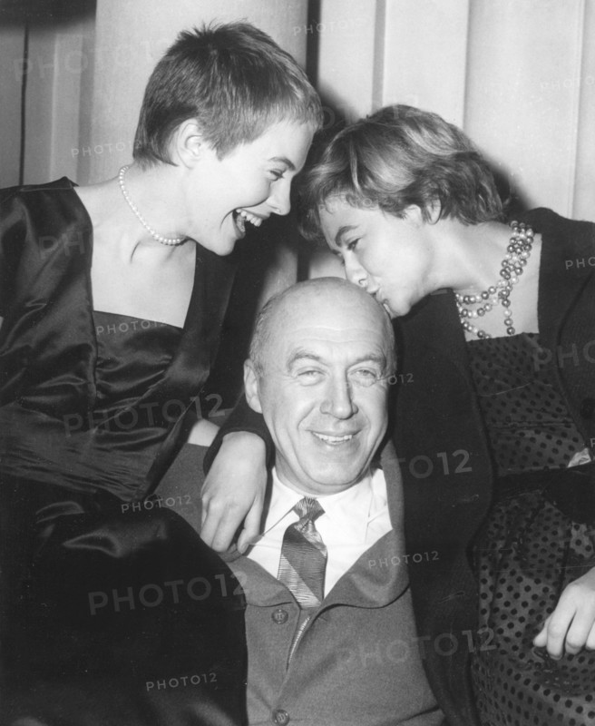 Jean SEBERG, Otto PREMINGER and Francoise SAGAN, Paris 1957