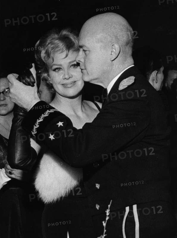 Hildegard KNEF and General HAMLET at the Film Ball in Berlin, 1959