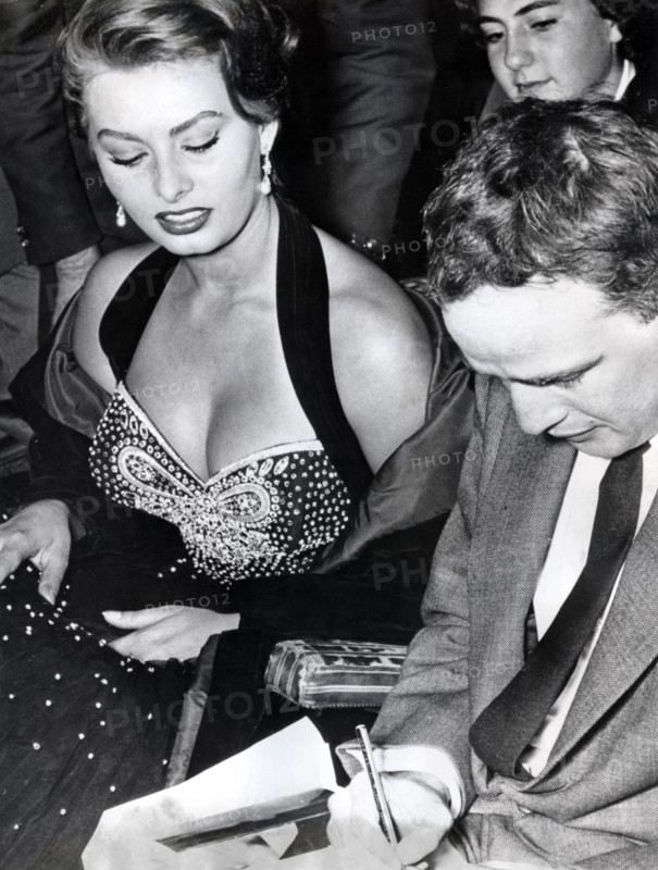 Sophia LOREN and Marlon BRANDO, Venice Film Festival 1954