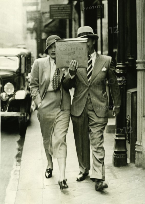 Marlene DIETRICH with husband Rudolf SIEBER in Paris, 1933