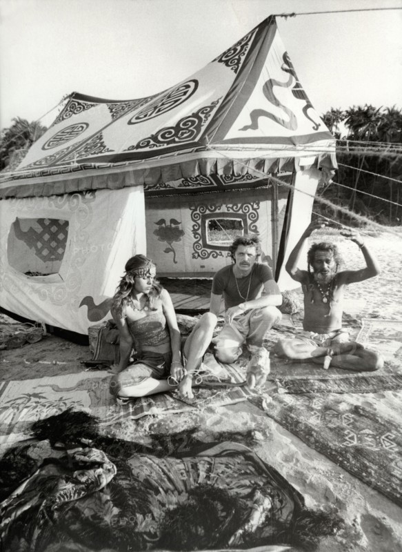 Uschi OBERMAIER on the beach in Goa in 1976