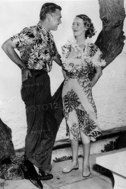 Clark GABLE with his wife Sylvia ASHLEY, Hawaii 1950