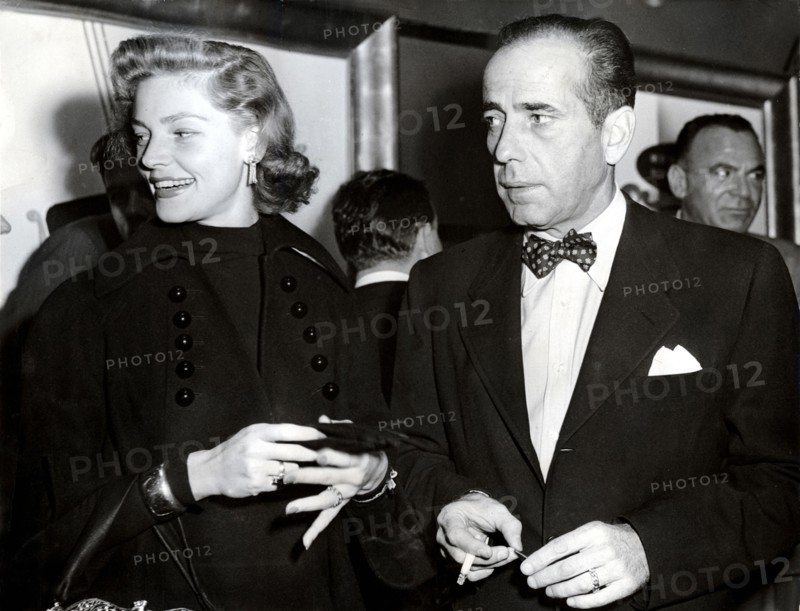 Lauren BACALL and Humphrey BOGART wrestling