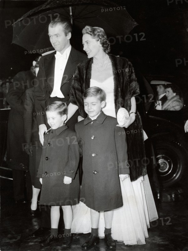 James STEWART with wife and sons