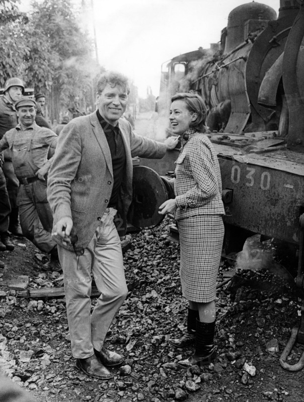 Burt LANCASTER and Jeanne MOREAU filming, 1963