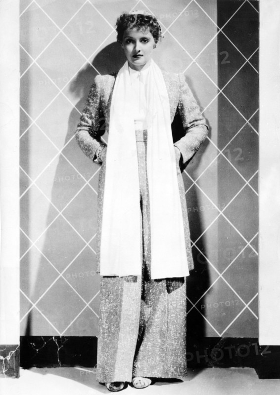 Bette DAVIS wearing sports pajamas, 1936