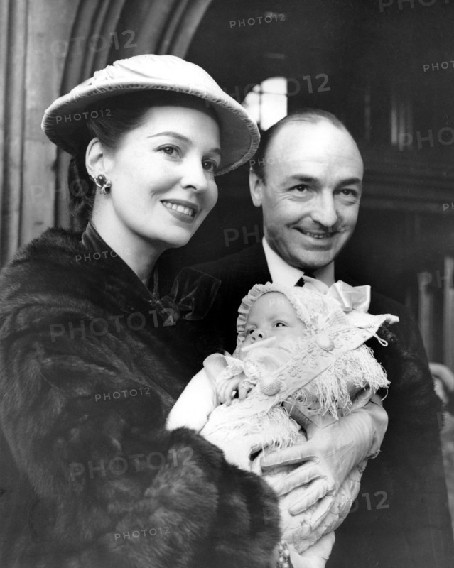Valerie HOBSON and John PROFUMO with son David John PROFUMO, 1956