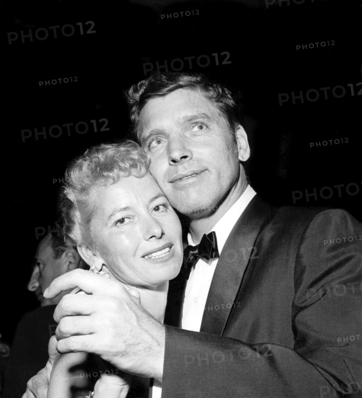 Burt LANCASTER dances with wife Norma ANDERSON
