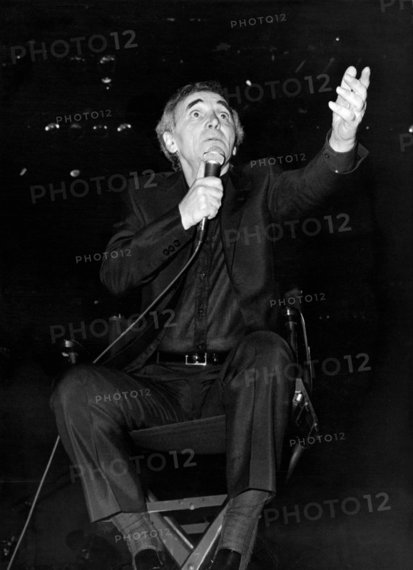 Charles AZNAVOUR at a rehearsal in Nice, circa 1980s