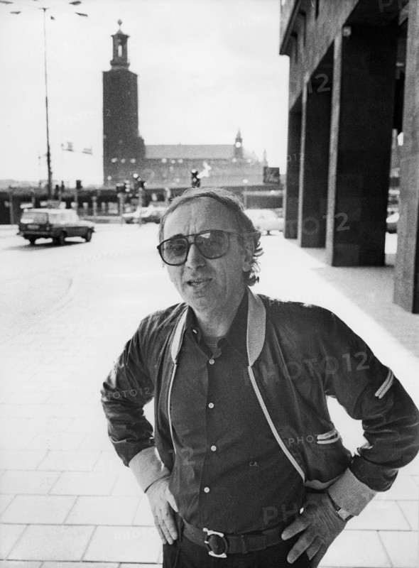 Charles AZNAVOUR at a concert in Sweden, portrait around 1979