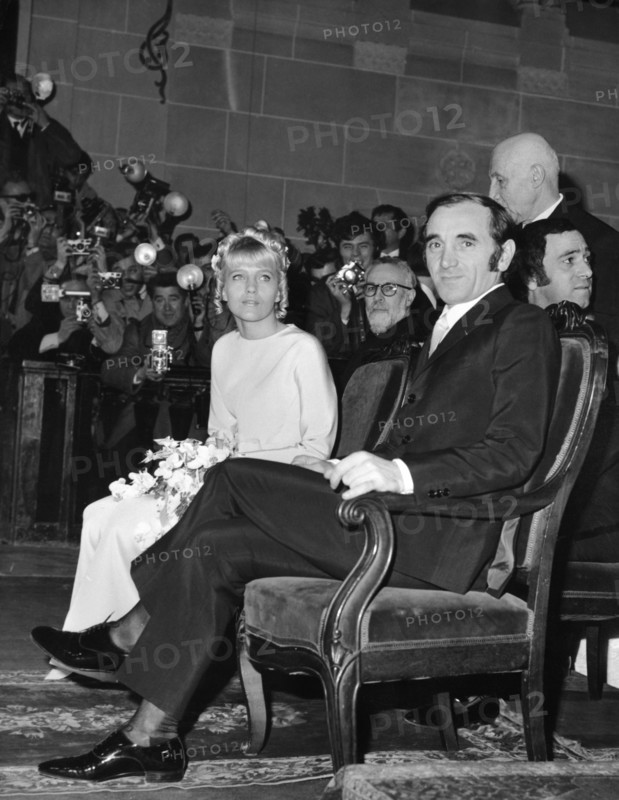 Wedding of Charles Aznavour and Ulla THORSELL, Paris 1967