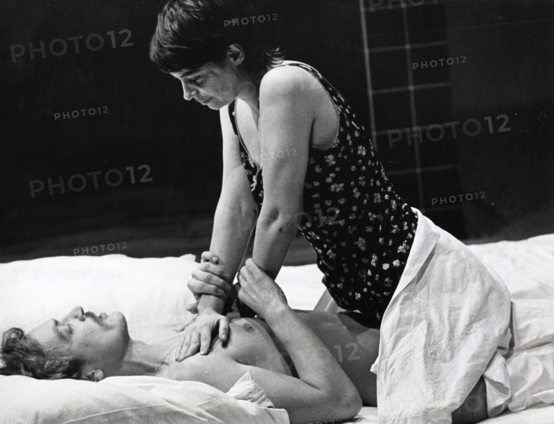 Dietmar MUES and Monika BLEIBTREU in 'Asche', Hamburg 1974