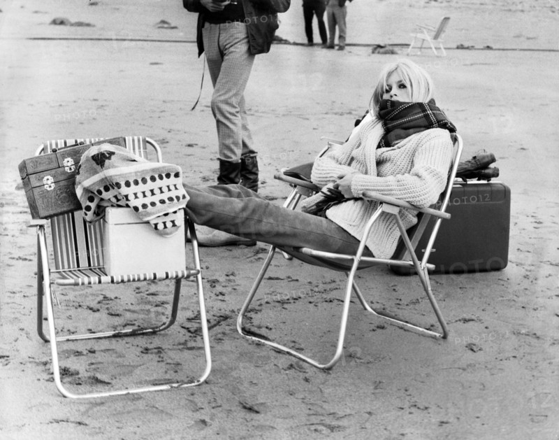 Brigitte BARDOT filming, 1966