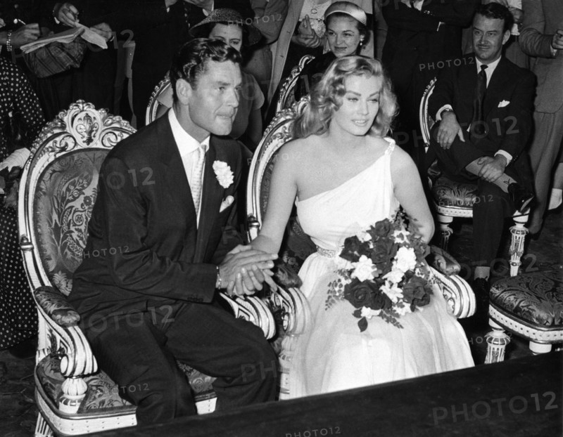Wedding of Antia EKBERG and Anthony STEEL, 1956