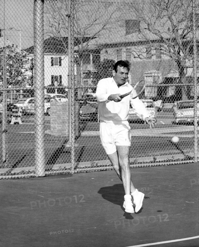 David Janssen playing tennis