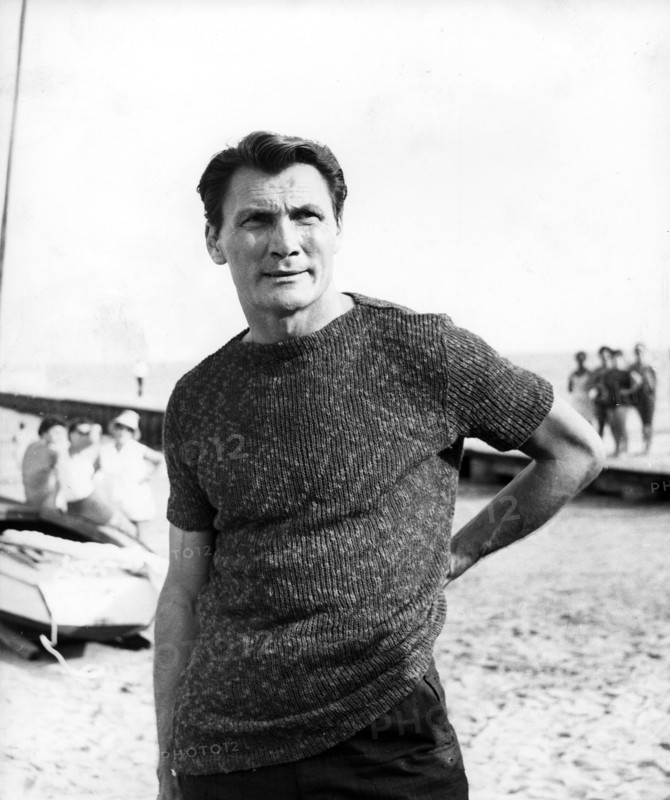 Jack PALANCE at the Lido di Venezia, Venice 1962
