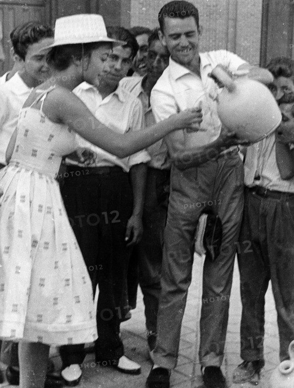 Christine KAUFMANN is filming in Spain, 1959