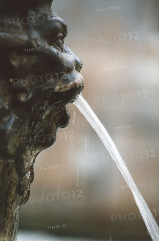 Detail of a public fountain in Venice.