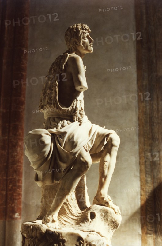 The Church Santa Maria Gloriosa dei Frari in Venice: statue of St John the Baptist.