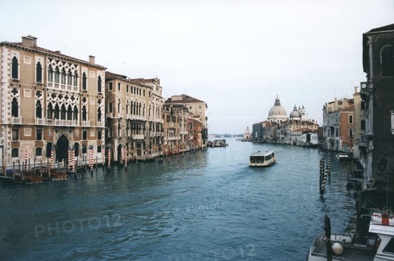 Canal Grande towards St. Mary of Salvation Church in Venice.