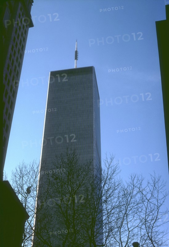 View of one of the towers of the World Trade Center, Manhattan