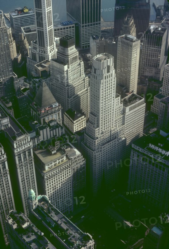 Aerial view of Manhattan's Financial District
