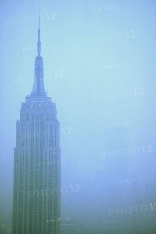 View of the World Trade Center and the Empire State Building, Manhattan