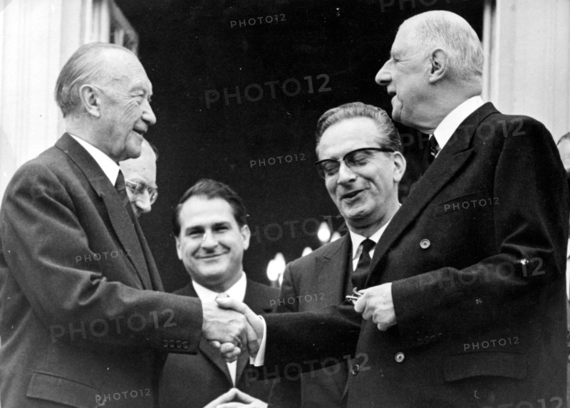 Charles de Gaulle visits Konrad Adenauer