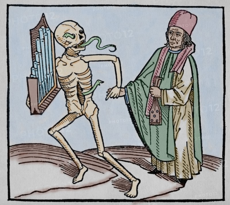 Dance of Death. Allegory of universality of the death.