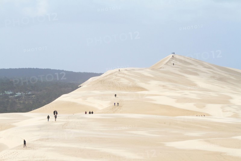 Pyla-sur-Mer, Landes/France; Mar. 27, 2016. The Dune of Pilat is the tallest sand dune in Europe. It is located in La Teste-de-Buch in the Arcachon Ba