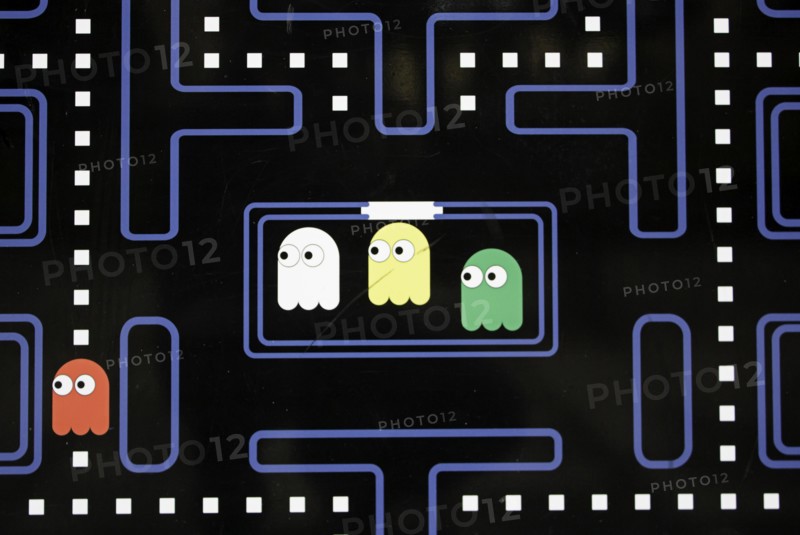 Cartoon Decorative pacman urban wall