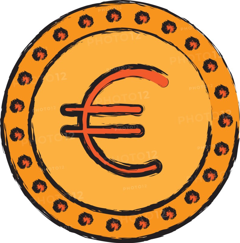 coin euro money cash currency icon