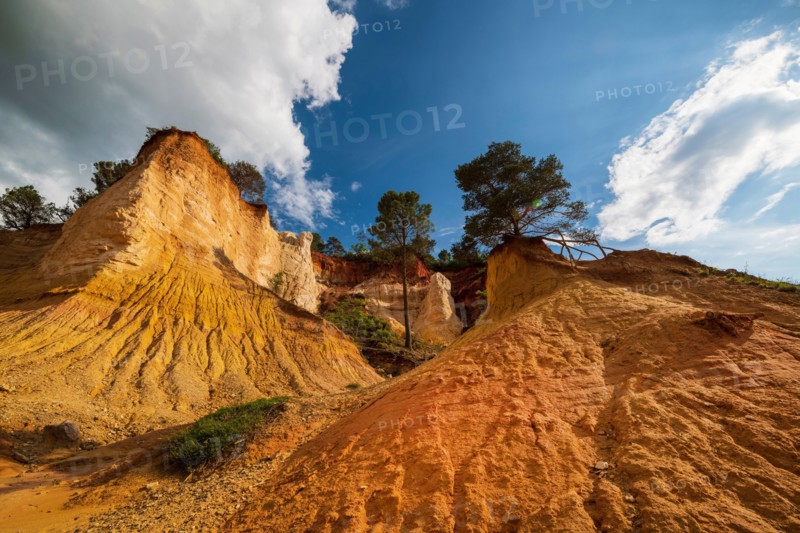 ochre rocks of Rustrel, France, Provence, Luberon, Rustrel
