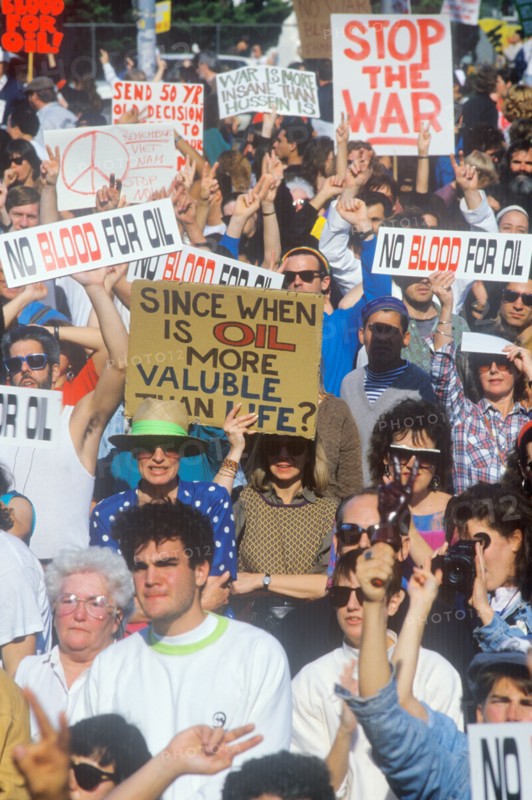 Manifestations contre la Guerre du Golfe, 1991