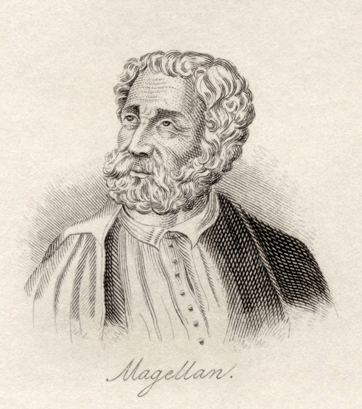 Ferdinand Magellan 1480 1521 Portuguese maritime explorer From the book Crabb s Historical Dictionary published 1825