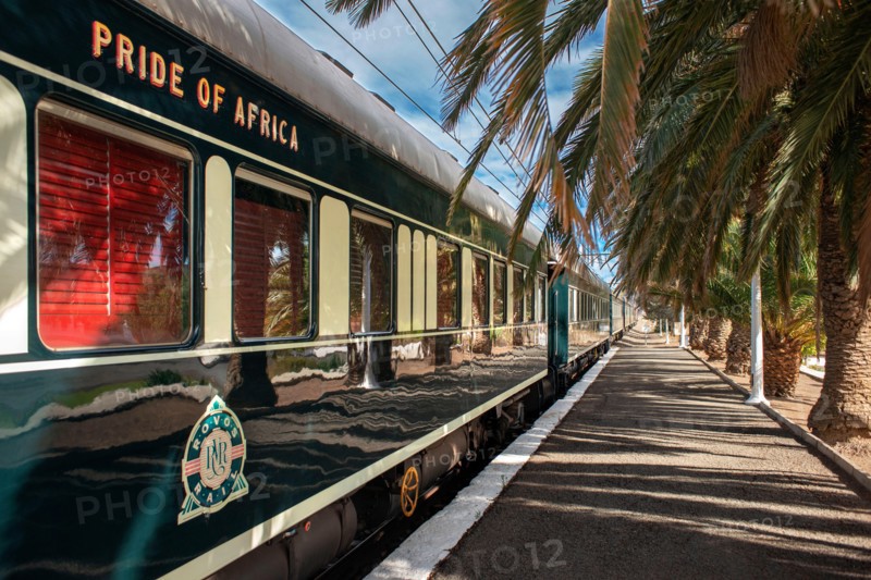 The Rovos Rail luxury train travelling between Cape Town and Pretoria in South Africa 
Matjiesfontein station
Pride of Africa beautifully rebuilt Clas