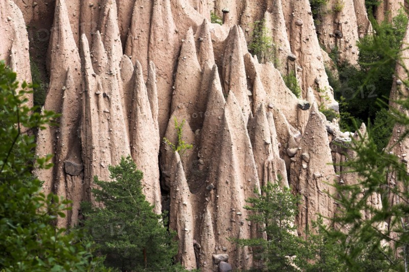 view to the earth pillars, Italy, Suedtirol, Ritten