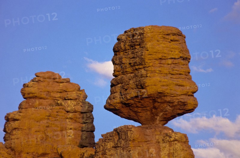 Eroded landscape with pinnacles and balanced rocks south of Tucson, Arizona, USA