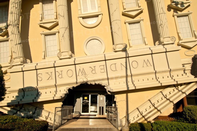 WonderWorks attraction upside-down building entrance door International Drive Orlando, Florida