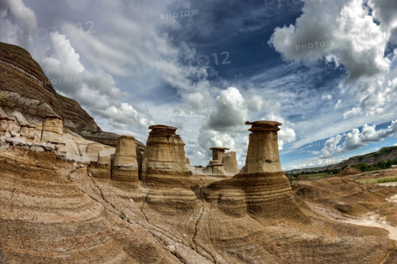 Iconic Hoodoos of Drumheller, Albera badlands.