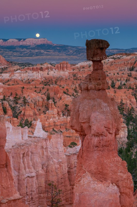 Moonrise, Thors Hammer, Bryce Canyon National Park, Utah