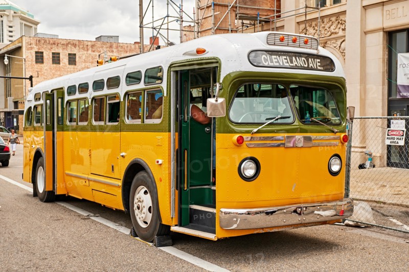 Replica of the Rosa Park's bus she was arrested from during the civil rights struggles in the 1960s in Montgomery Alabama, USA.