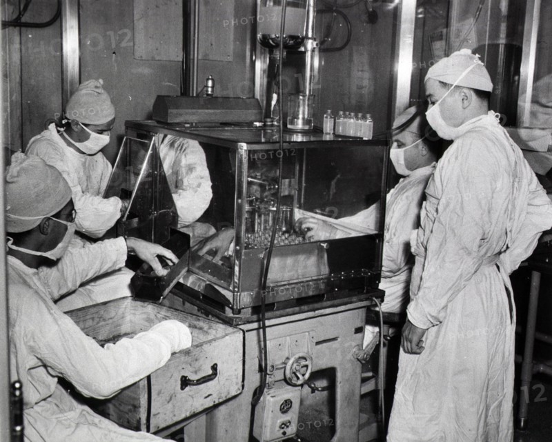 Bottling typhoid vaccine ca. 1944