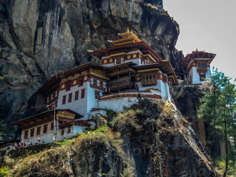 View of Taktshang Monastery or tigers nest on the mountain in Paro, Bhutan