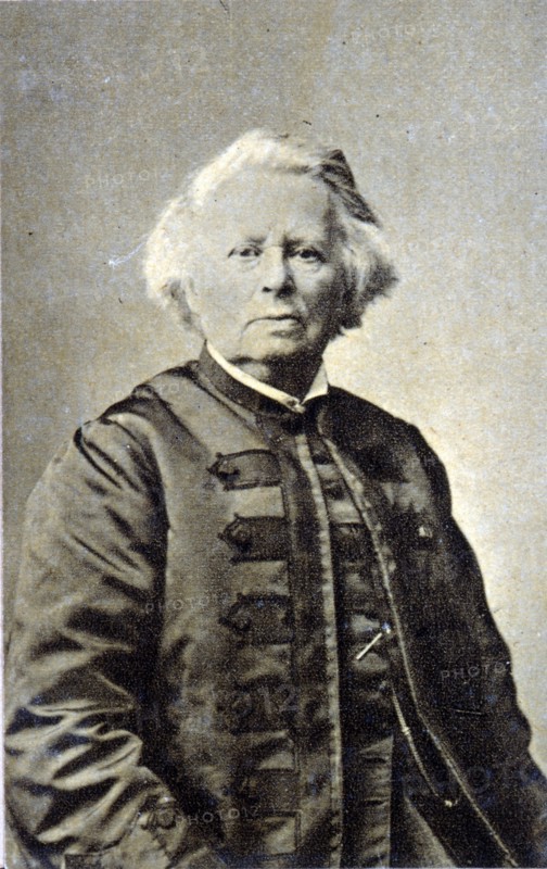 Photograph of Rosa Bonheur, born Marie-Rosalie Bonheur, (1822 – 1899),  French artist, an animaliere (painter of animals) and sculptor, known for her artistic realism