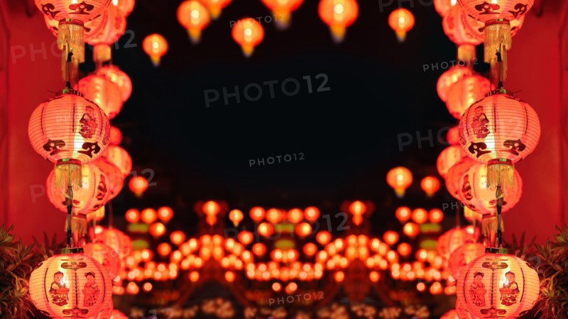 Chinese new year lanterns in china town.