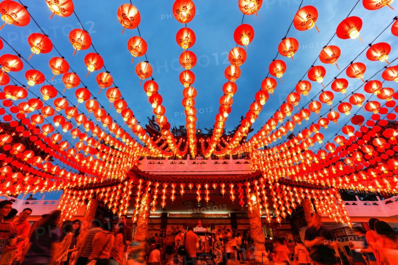 The Lanterns of Thean Hou temple during the Chinese New Year, Kuala Lumpur, Malaysia.