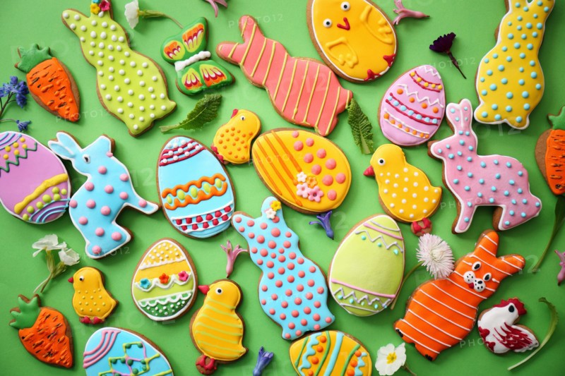 Easter cookies. Top view